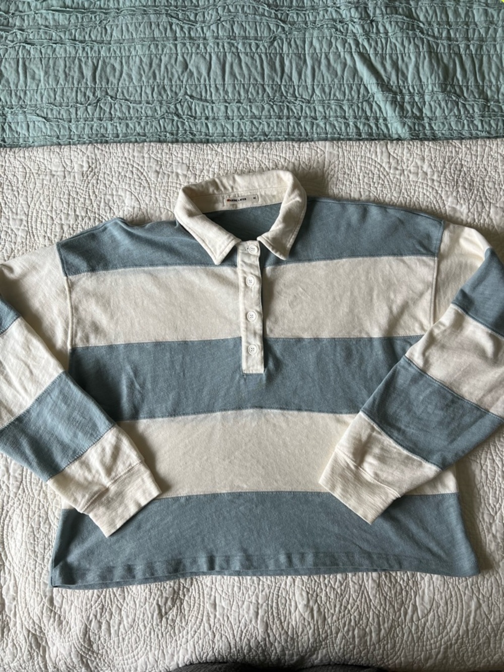 Marine Layer Rugby Crop Polo - Picture 9 of 14